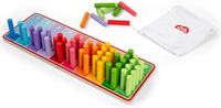 Tęczowe klocki do nauki liczenia liczenie patyczków Bigjigs