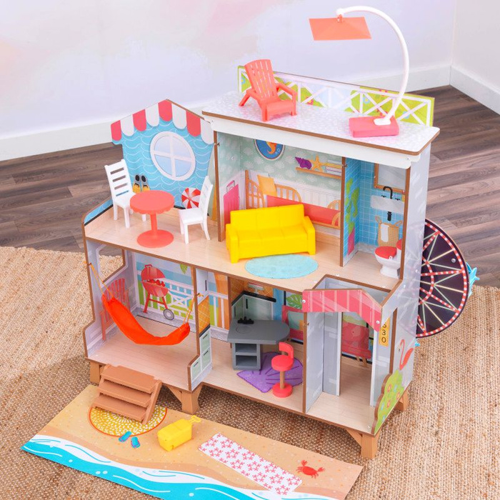 Dwustronny domek dla lalek diabelski młyn Fun Beach House KidKraft 