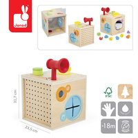 Drewniana kostka sensoryczna dla dzieci Janod 