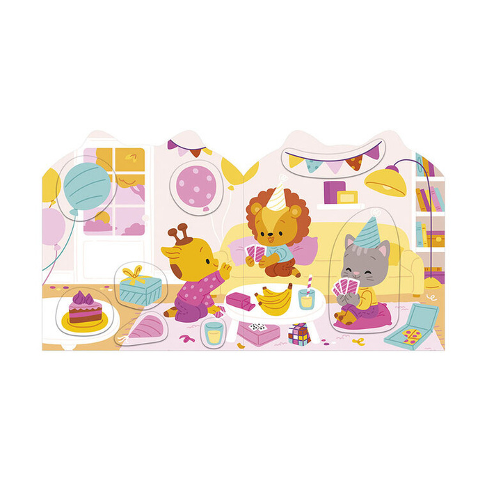 Książeczka do wyklejania z naklejkami Dom Janod