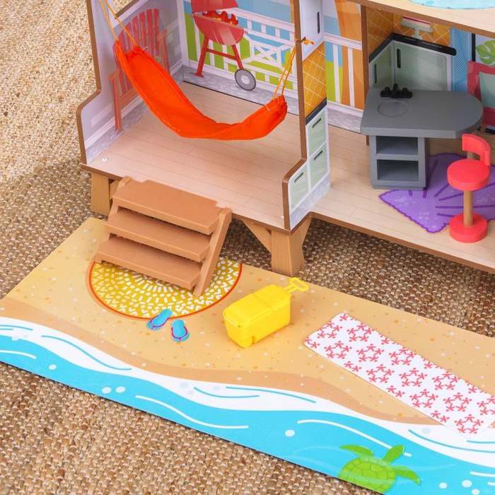 Dwustronny domek dla lalek diabelski młyn Fun Beach House KidKraft 