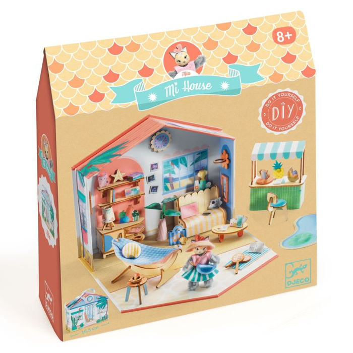 Drewniany domek dla lalek diy mini Mi House Mia Djeco 