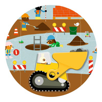Puzzle kartonowe gigant Plac budowy Djeco