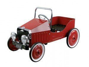 Pojazd dla dzieci metalowy samochód retro red Goki