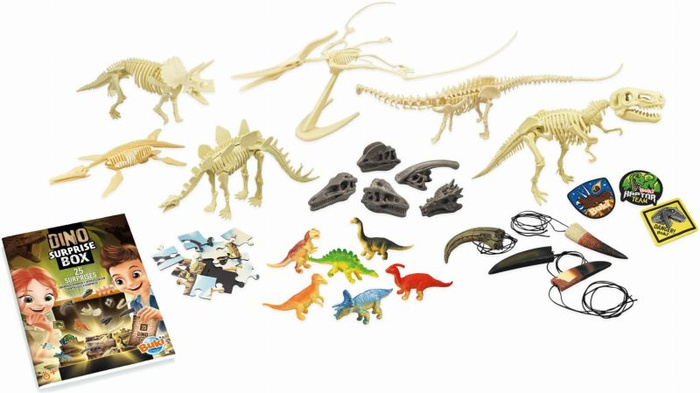 Pudełko 25 niespodzianek z dinozaurami Buki 2135