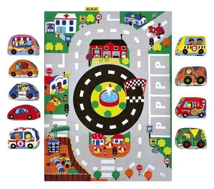 Miękka mata z kolorowymi autkami K's Kids