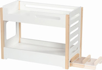 Drewniane łóżeczko piętrowe ze zjeżdżalnią dla lalek Goki