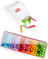 Tęczowe klocki do nauki liczenia liczenie patyczków Bigjigs