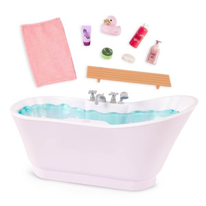 Wanna dla lalki z akcesoriami i odgłosami kąpielowymi Bubbly Bathtime Our Generation