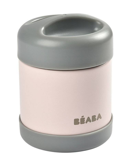 Pojemnik obiadowy Termos ze stali nierdzewnej z hermetycznym zamknięciem 300 ml dark mist light pink Beaba