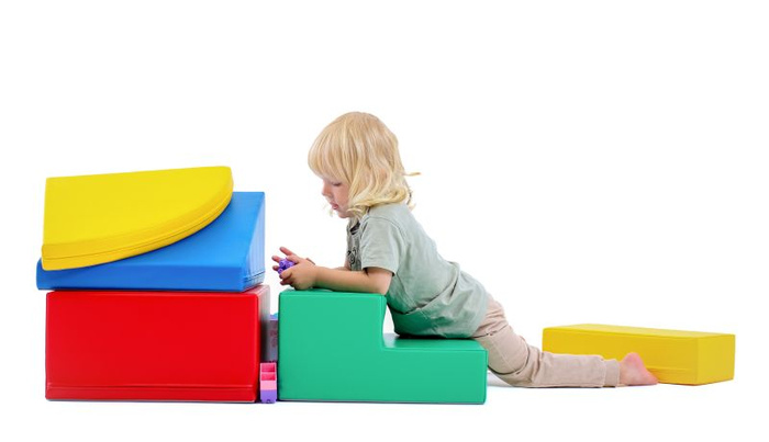 Duże klocki piankowe do wspinaczki i aktywnej zabawy dla dzieci zestaw wielokolorowy Corner Climber IGLU