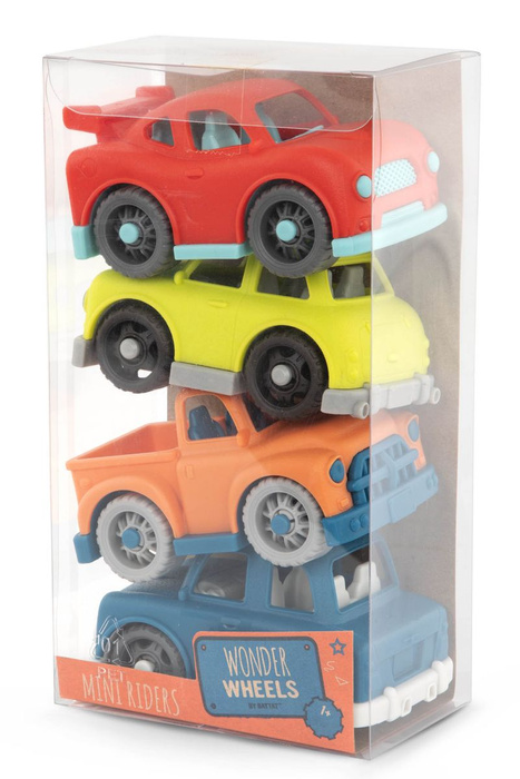 4 autka dla dzieci zestaw z radiowozem Mini Riders Wonder Wheels Battat