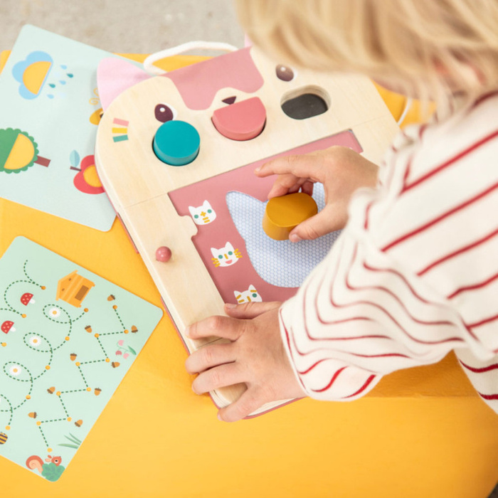 Lilliputiens Kotka Jeanne drewniana Tablica-Znikopis z magnetycznymi klockami