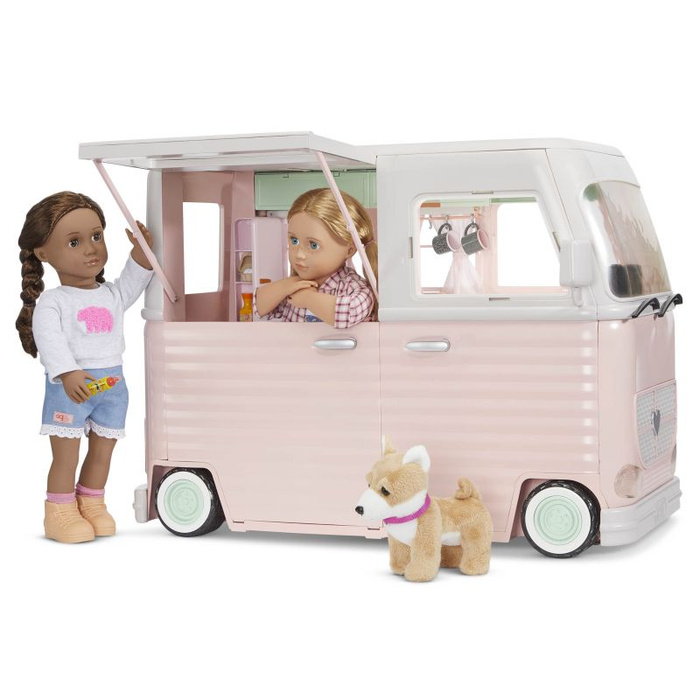 Kamper kempingowy z wyposażeniem 55 elementów Country Cruising Camper Set Our Generation