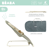 Leżaczek dla niemowlaka składany Eazy Relax Lichen Beaba