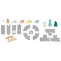 Filcowy tor dla autek z akcesoriami Janod