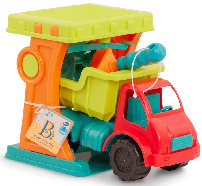 Zestaw do przesiewania piasku dla dzieci ciężarówka B.Toys – akcesoria do zabaw outdoorowych