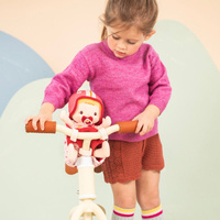 Lilliputiens Lalka z akcesoriami w foteliku rowerowym Lena do zabawy dla dzieci