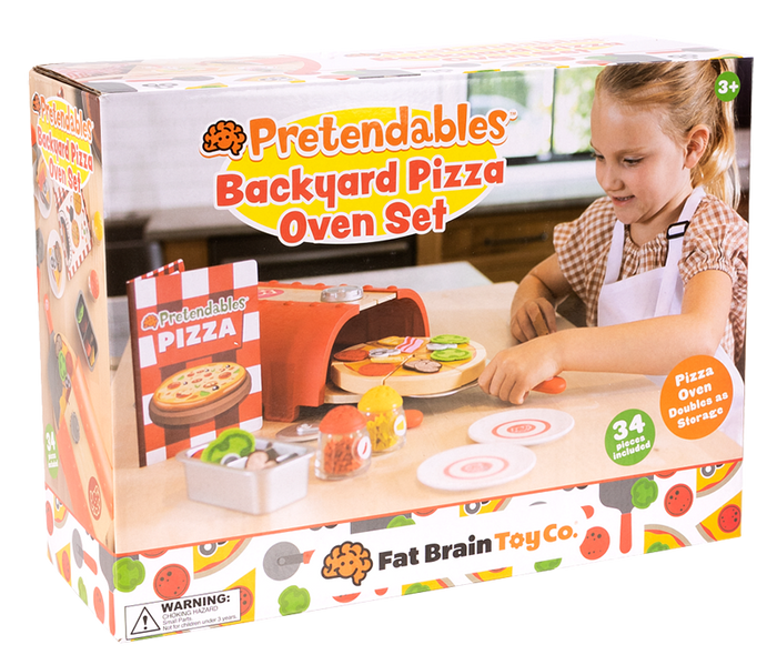 Zestaw do Pieczenia Pizzy z drewnianymi elementami Pretendables Fat Brain Toy