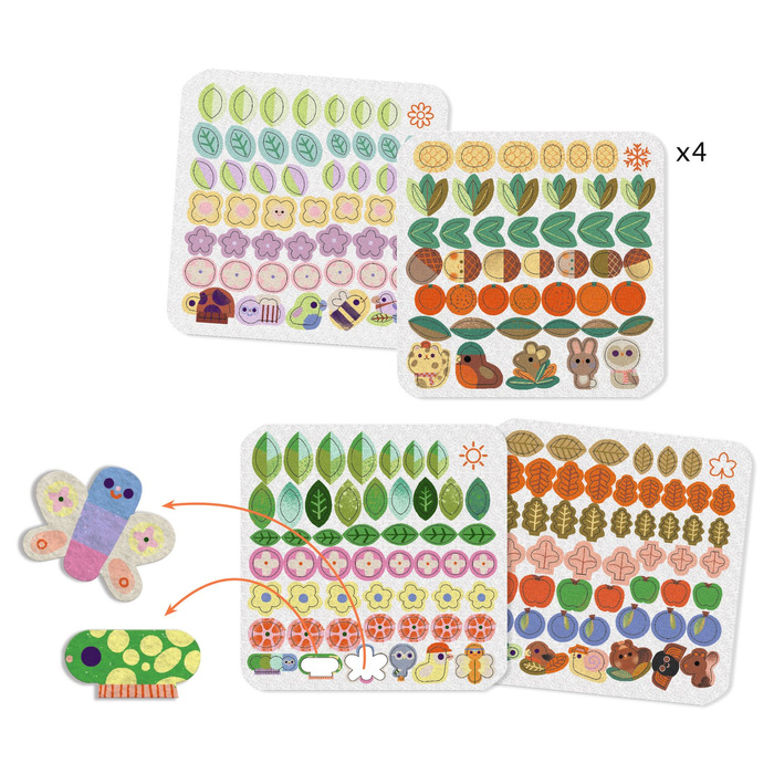 Djeco Drzewa kolorowe Ilustracje do ozdobienia kreatywna Zabawa plastyczna dla dzieci 3–6 lat