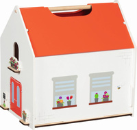 Przenośny domek dla lalek Eco House z mebelkami i figurkami 54 el Goki