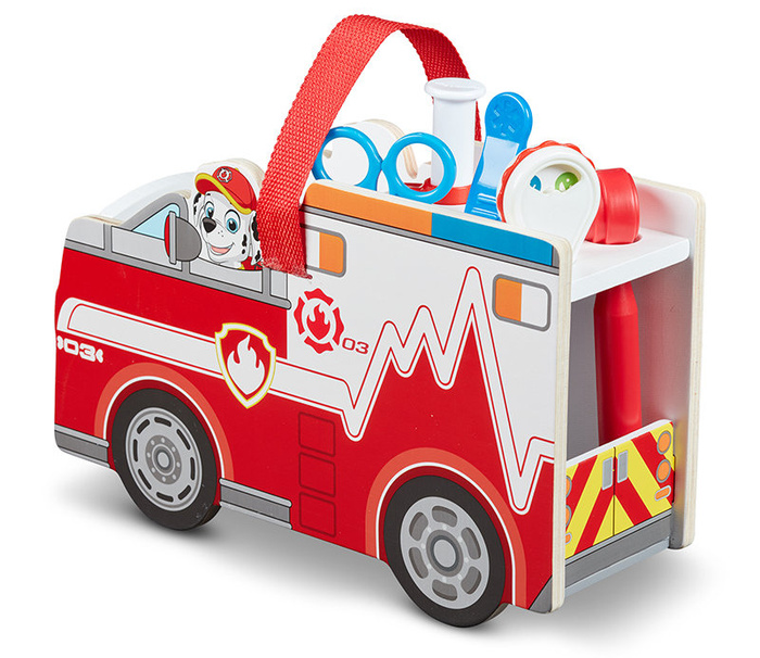 Ambulans drewniany pojazd ratunkowy z akcesoriami Psi Patrol Marshall's Melissa and Doug