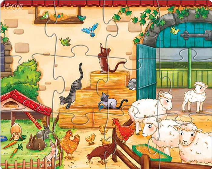 Puzzle Zwierzaki z gospodarstwa 3w1 Haba