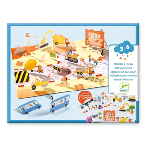 Naklejki wielokrotnego użytku 3D POJAZDY Djeco