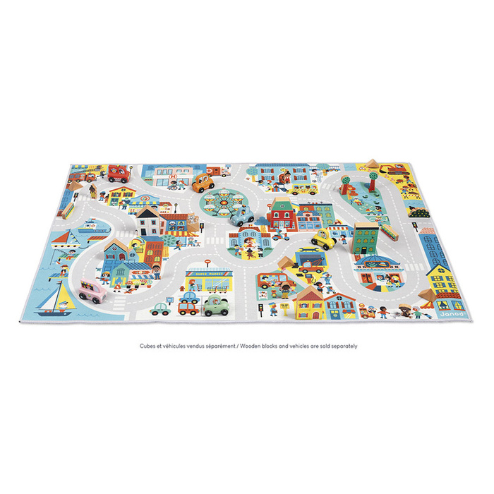 Mata dla dzieci do zabawy z drogą Miasto Cross Roads Janod