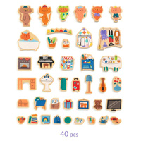 Układanka magnetyczna Puzzle dla dzieci 40 el Domek kotków Djeco
