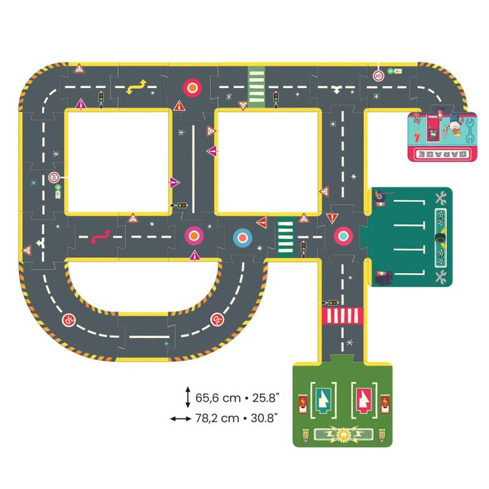 Puzzle kartonowe ULICE CRAZY MOTORS DJ05498