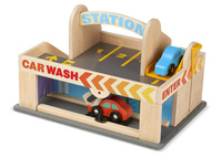 Garaż drewniany stacja serwisowa parking myjnia stacj paliw z autkami Melissa & Doug
