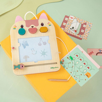 Lilliputiens Kotka Jeanne drewniana Tablica-Znikopis z magnetycznymi klockami