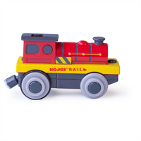Lokomotywa Might Red Loco z napędem Bigjigs Rail 
