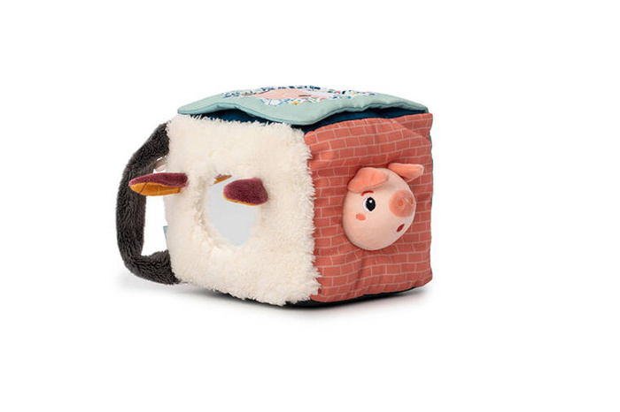 Wielofunkcyjna kostka dźwiękowa angażująca zmysły Wilk Louis 9 m+ Lilliputiens