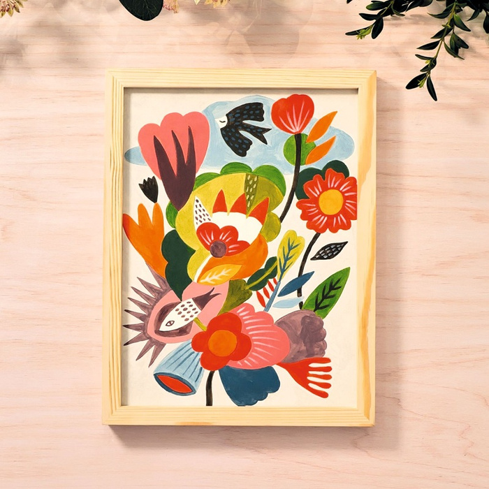 Atelier Grands Augustins Zestaw artystyczny dla dorosłych Ryby i ptaki na tle kwiatów Atelier 23 Djeco 