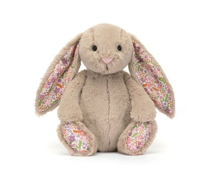 Króliczek z kwiecistymi uszami beżowy Petal 31 cm Jellycat pluszaki dla dzieci