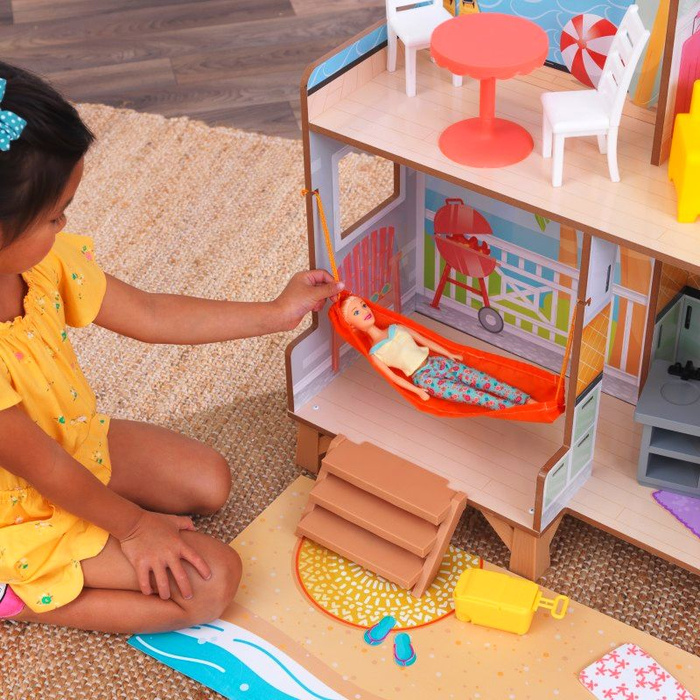 Dwustronny domek dla lalek diabelski młyn Fun Beach House KidKraft 