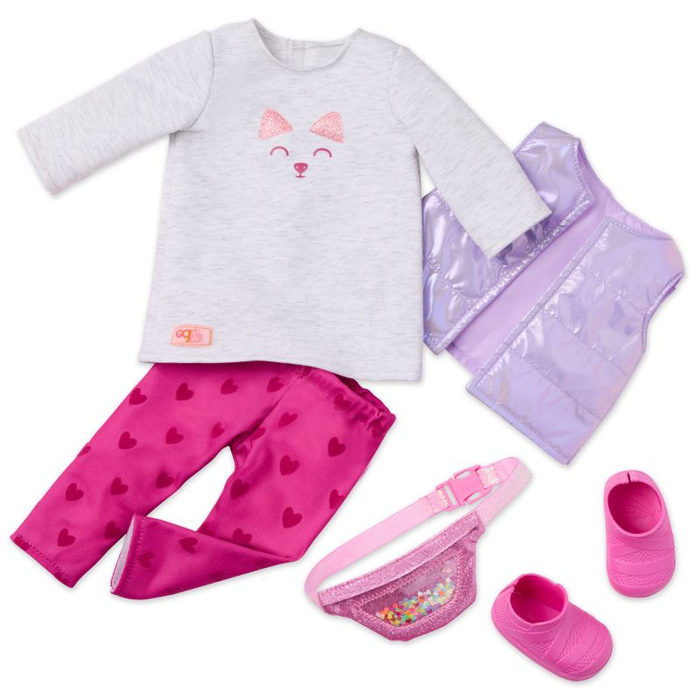 Lalka dla dzieci ESTELLA 46cm z pieskiem Husky i akcesoriami Our Generation