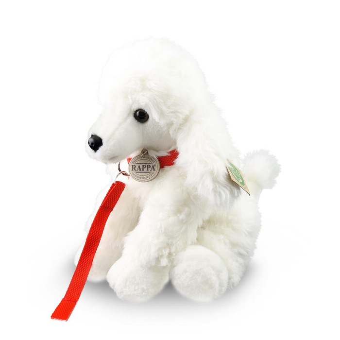 Pluszowy Pudel Rappa 28 cm ekologiczny Piesek ze smyczą dla dzieci