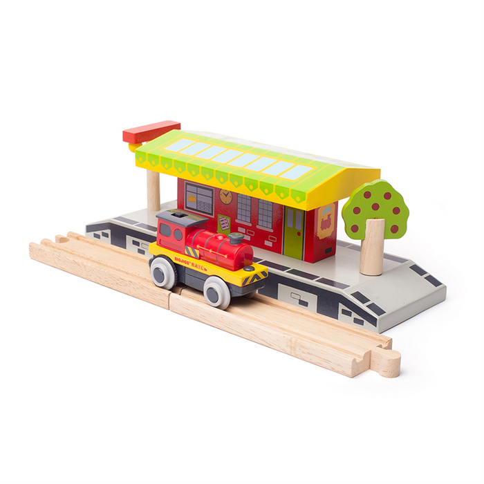 Lokomotywa Might Red Loco z napędem Bigjigs Rail 