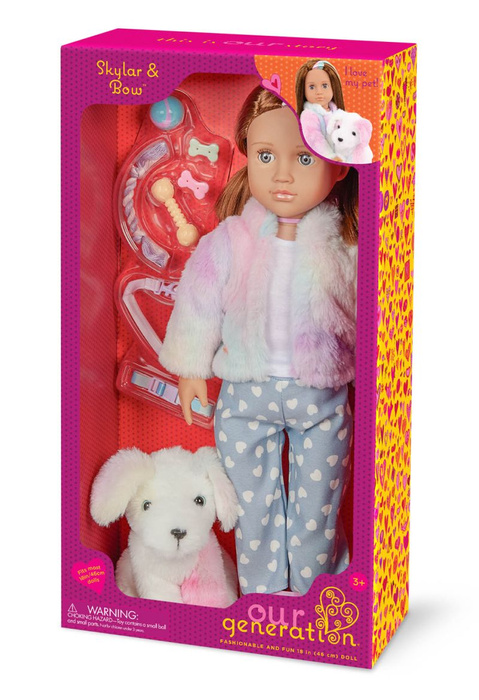 Lalka dla dzieci SKYLAR 46cm z pieskiem i akcesoriami Our Generation