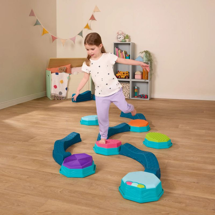 Modułowa ścieżka sensoryczna z dźwiękami 14 elementów Balance & Groove B.Toys
