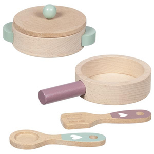 Drewniane garnki zestaw kuchenny dla dzieci Kitchen love Goki