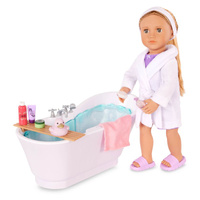 Wanna dla lalki z akcesoriami i odgłosami kąpielowymi Bubbly Bathtime Our Generation