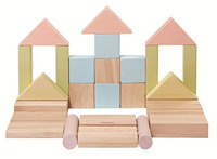 Pastelowe klocki drewniane 40 elementów Plan Toys