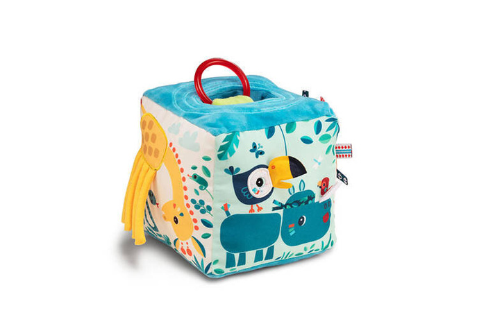 Wielofunkcyjna kostka z gryzakiem i pozytywką 7 odgłosów zwierząt Dżungla Lilliputiens