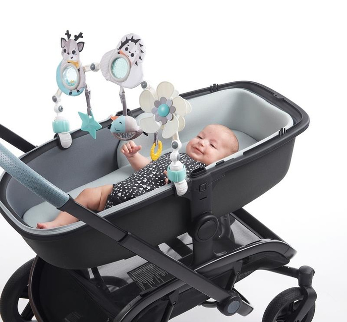 Tiny Love Pałąk z sensorycznymi zabawkami dla niemowląt Magiczna Kraina do wózka, leżaczka i fotelika