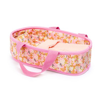 Djeco Lalka Barbara 20 cm z koszem Mojżesza dla dzieci od 18 miesięcy