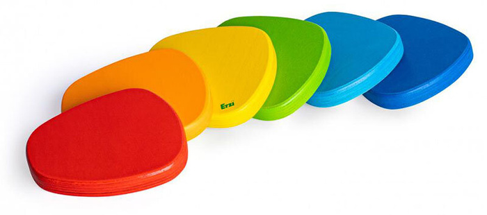 Ścieżka równoważna sensoryczna drewniane kolorowe kamienie Erzi